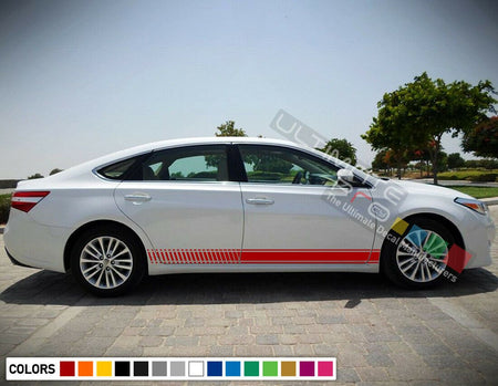 Set of Side Stripes Decal Sticker Kit for Toyota Avalon Sport Trunk Rims Skirt