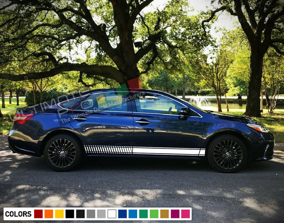 Set of Side Stripes Decal Sticker Kit for Toyota Avalon Sport Trunk Rims Skirt