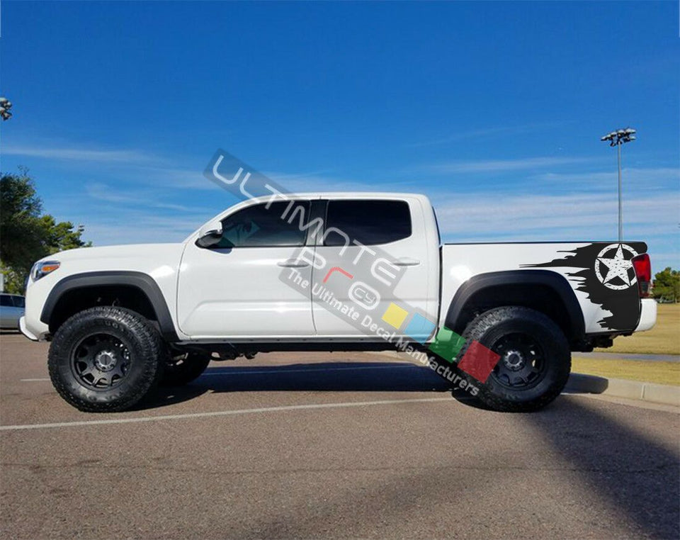 Set of Side Stripes Sticker Kit for Toyota Tacoma TRD 4x4 Wrap Bed Turbo Lifted