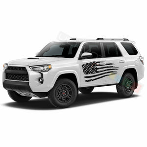 Set of Side US flag Doors Sticker wrap for Toyota 4Runner 2009 2010 2011 2012