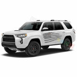 Set of Side US flag Doors Sticker wrap for Toyota 4Runner 2017 2018 2019 2020