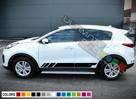 Set Sticker Decal Vinyl Side Door Stripes for Kia Sportage 2015 2016 2017 2018