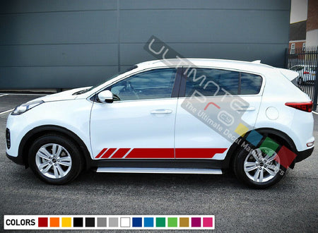 Set Sticker Decal Vinyl Side Door Stripes for Kia Sportage 2015 2016 2017 2018