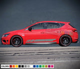 Set Sticker Decal Vinyl Side Door Stripes for Seat Leon 2015 2016 2017 2018 Hood