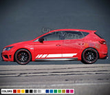 Set Sticker Decal Vinyl Side Door Stripes for Seat Leon 2015 2016 2017 2018 Hood