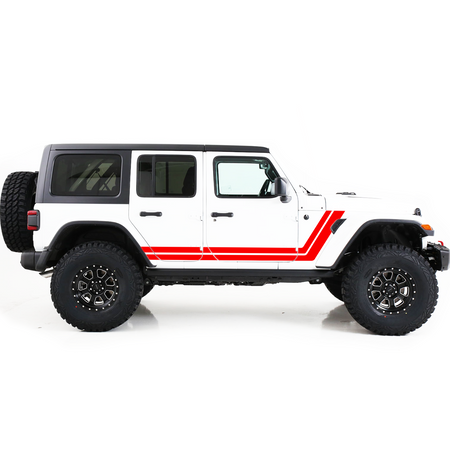 Shred Sticker side Door Decal Vinyl Stripe for Jeep Wrangler JL 2020 Retro stile