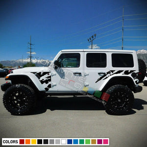 Shred Sticker side Doors Decal Vinyl US Flag Stripe for Jeep Wrangler JL 2016 -2024 JK 2007 - 2015