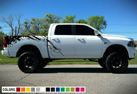 Side Bed Mud Splash Sticker Stripe for Dodge Ram Rebel Turbo 2010 2011 2015 2016