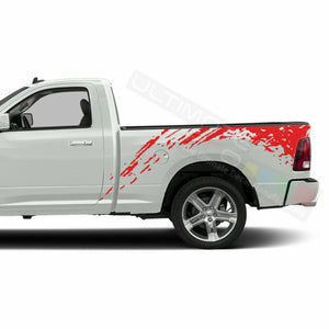 Side Bed Mud Splash Stripes Decal Sticker for Dodge Ram Regular Cab SRT8 RT 1500