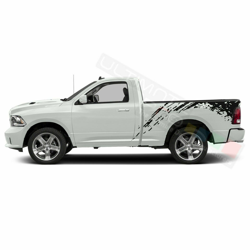 Side Bed Mud Splash Stripes Decal Sticker for Dodge Ram Regular Cab SRT8 RT 2500