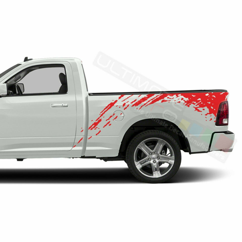 Side Bed Mud Splash Stripes Decal Sticker for Dodge Ram Regular Cab SRT8 RT 3500