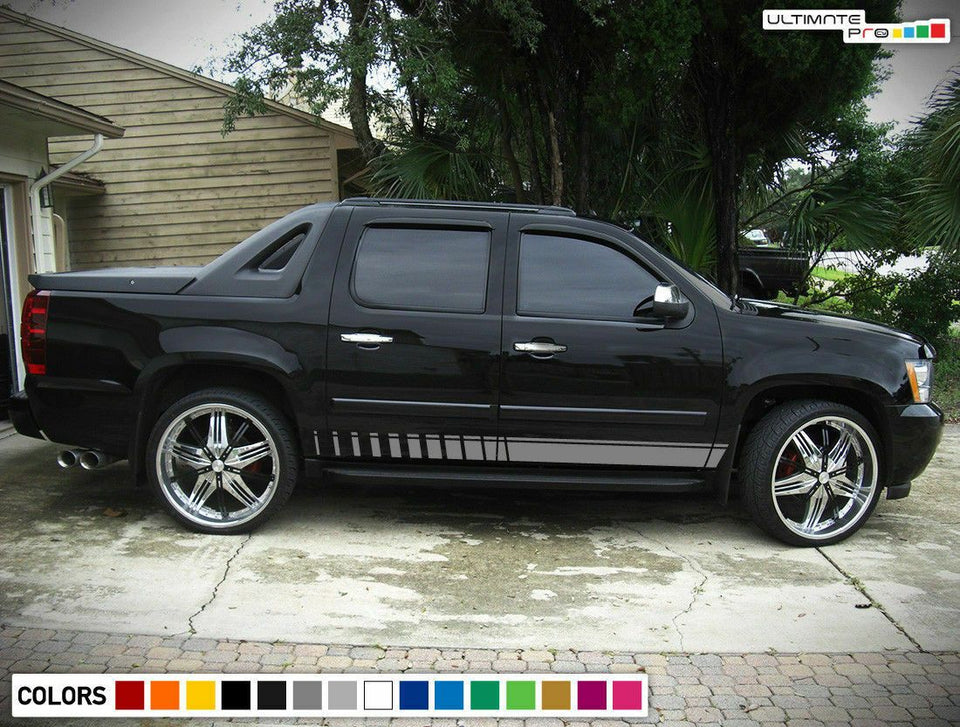 Side Decal Sticker Stripe Kit for Chevrolet Avalanche Atmosphere bed Bulb Light