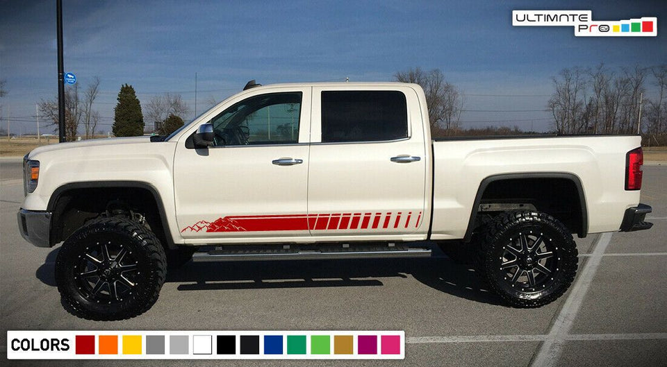 Side Decal Sticker Stripe Kit for Chevrolet Avalanche Bulb Light Mountains 4x4