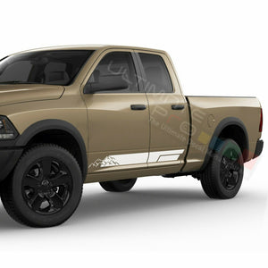 Side Door Stripes Racing Sport Wrap Decal Sticker for Dodge Ram Quad Cab 3500