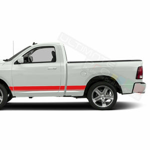 Side Door Stripes Racing Sport Wrap Decal Sticker for Dodge Ram Regular Cab 1500