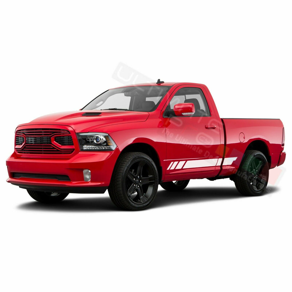 Side Door Stripes Sport Wrap Decal Sticker for Dodge Ram Regular Cab 1500