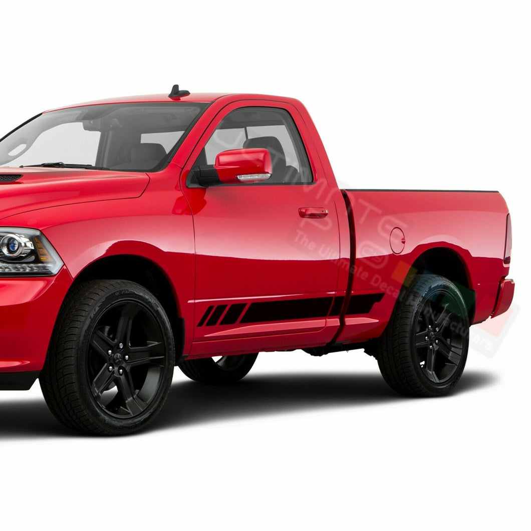 Side Door Stripes Sport Wrap Decal Sticker for Dodge Ram Regular Cab 1500