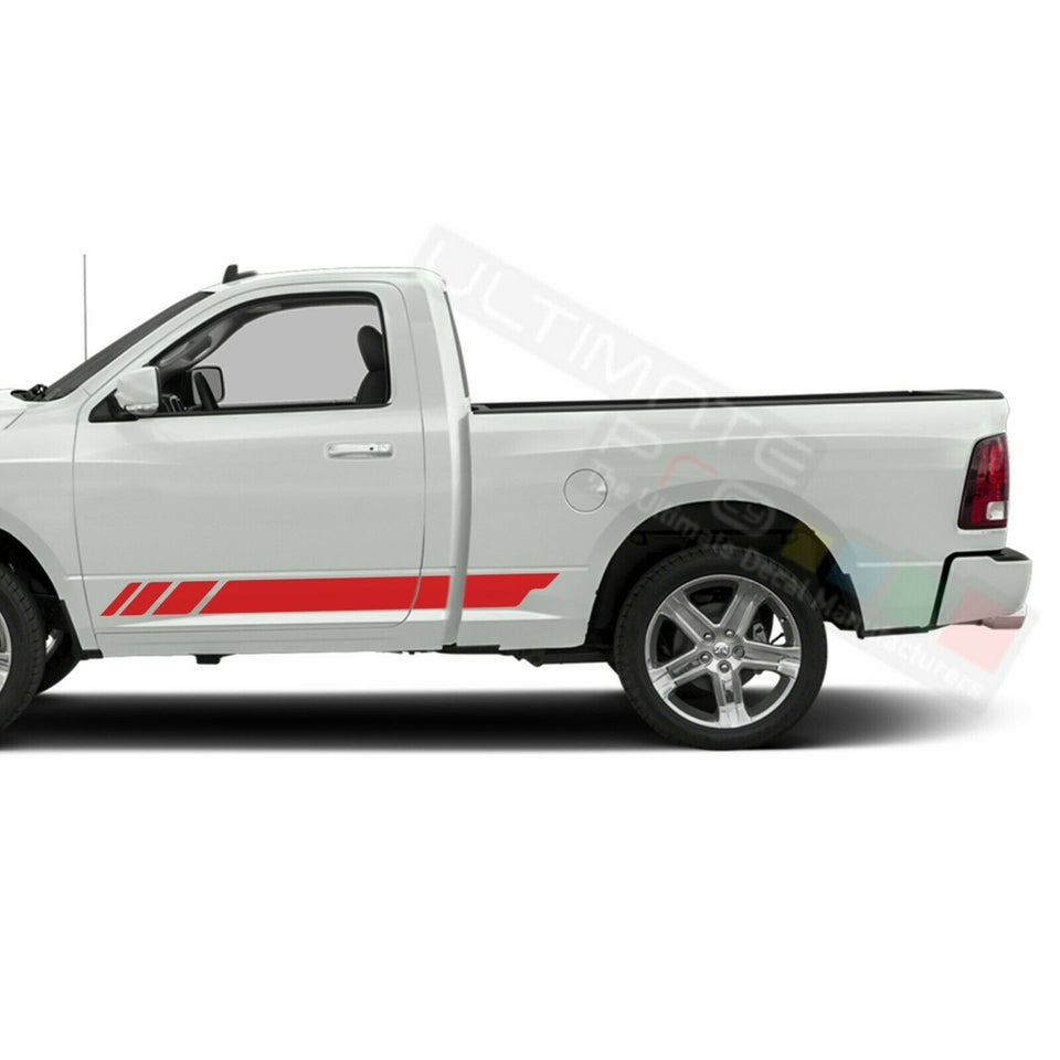 Side Door Stripes Sport Wrap Decal Sticker for Dodge Ram Regular Cab 3500  bed