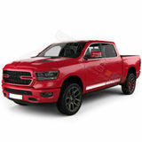 Side Doors Stripes Racing Sport Wrap Decal Sticker for Dodge Ram Crew Cab 1500