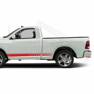 Side Doors Stripes Racing Sport Wrap Decal Sticker for Dodge Regular Cab 1500