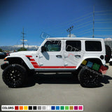 Side lower Doors pumper stripes stickers  for Jeep Wrangler JL 2018 2019 2020 2021 2022 2023