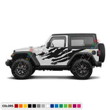 Side Splash 2 doors stickers vinyl graphics for Jeep Wrangler JL 2018 2019 2020