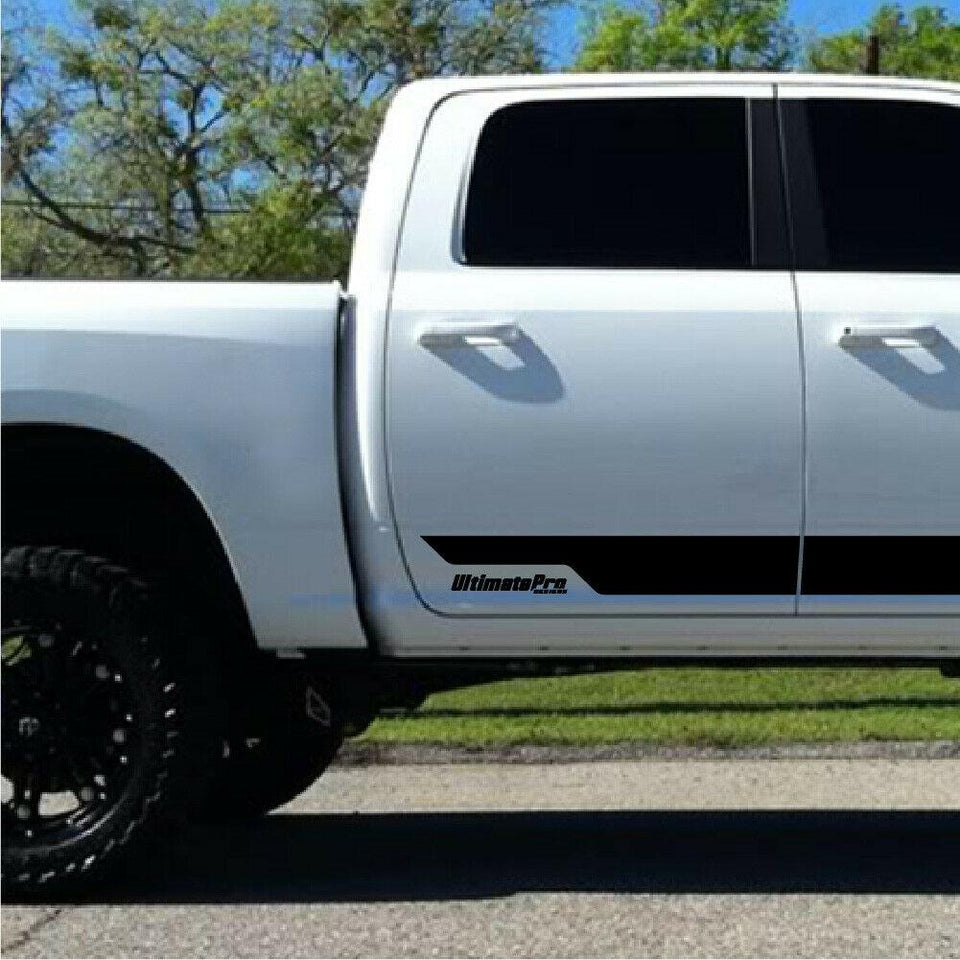 Side Stripe Decal Sticker Kit for Dodge Ram 2000 - 2019 Door Fender Flare head