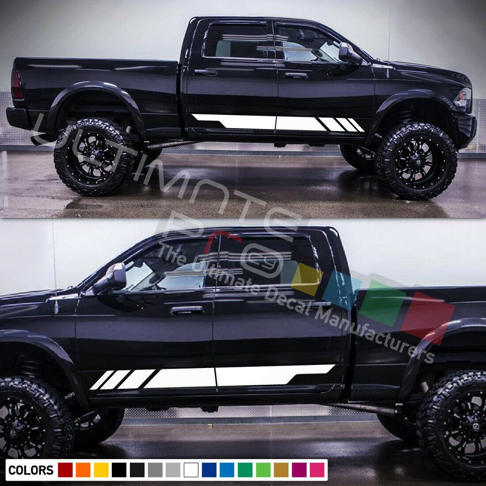 Side Stripe Decal Sticker Kit for Dodge Ram Door Fender 3th 4th Gen 2009 - 2014