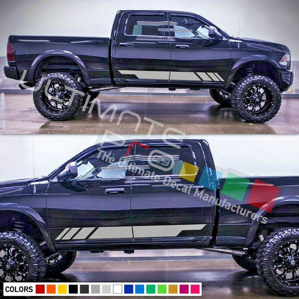 Side Stripe Decal Sticker Kit for Dodge Ram Door Fender 3th 4th Gen 2009 - 2014