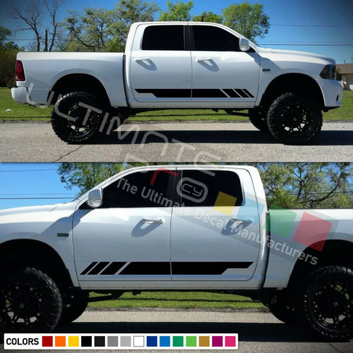 Side Stripe Decal Sticker Kit for Dodge Ram Door Fender 3th 4th Gen 2009 - 2014