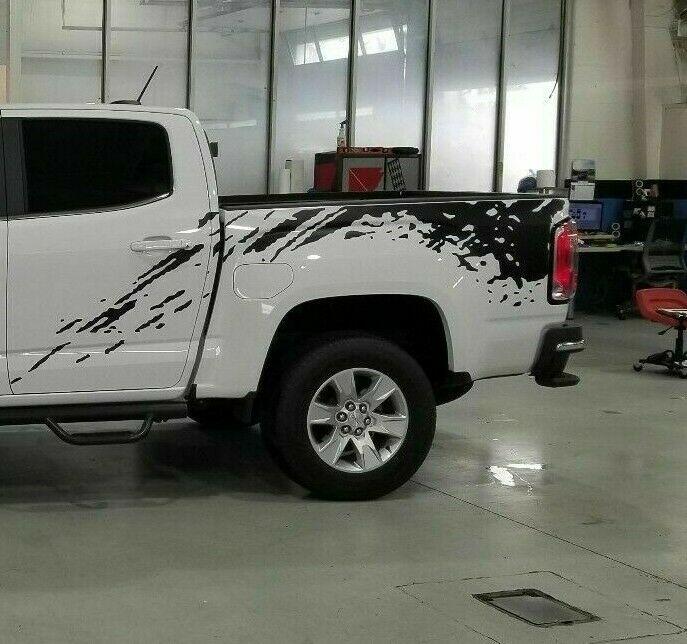 Side Stripe Decal Sticker Kit for GMC Canyon 2006 2019 Rear Bed mud splash signs