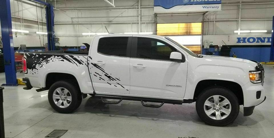 Side Stripe Decal Sticker Kit for GMC Canyon 2006 2019 Rear Bed mud splash signs