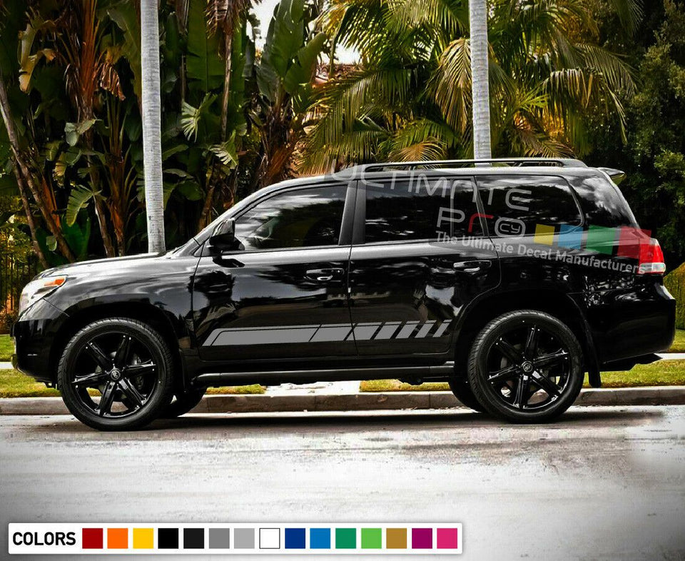Side Stripe Decal Sticker Kit for Toyota Land Cruiser Off Road Spare 4x4 Rack