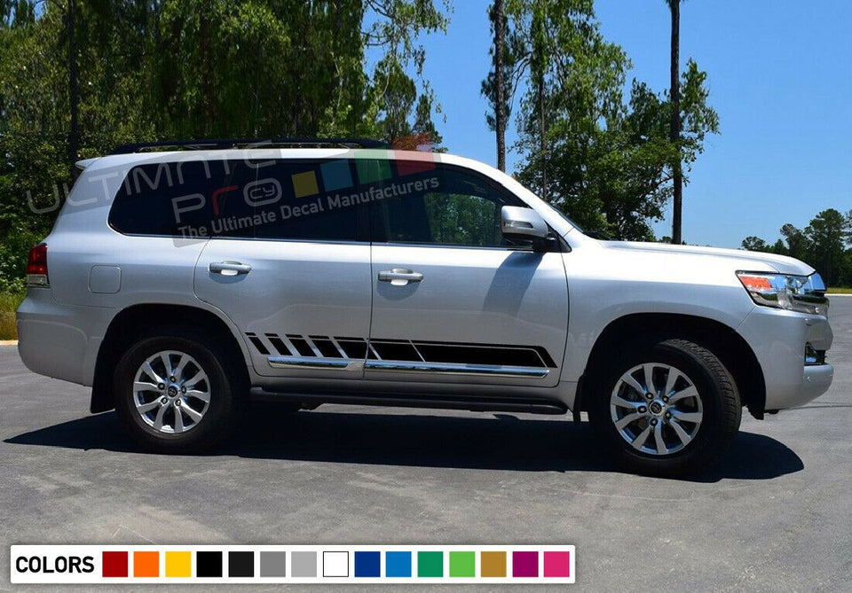 Side Stripe Decal Sticker Kit for Toyota Land Cruiser Off Road Spare 4x4 Rack