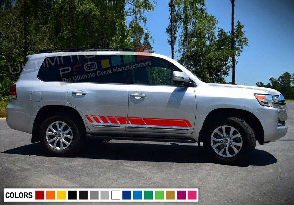 Side Stripe Decal Sticker Kit for Toyota Land Cruiser Off Road Spare 4x4 Rack