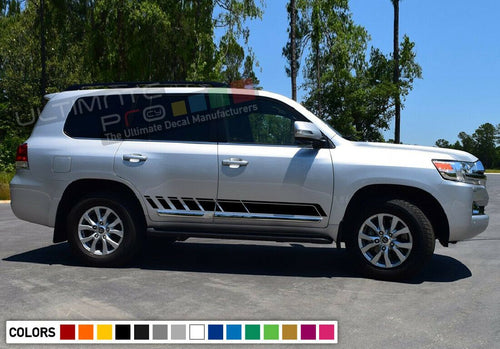 Side Stripe Decal Sticker Kit for Toyota Land Cruiser Off Road Spare 4x4 Rack