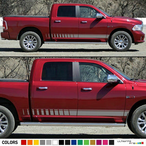 Side Stripe for Dodge Ram 1500 2500 cover door graphic top Chrome hitch 2015 bar