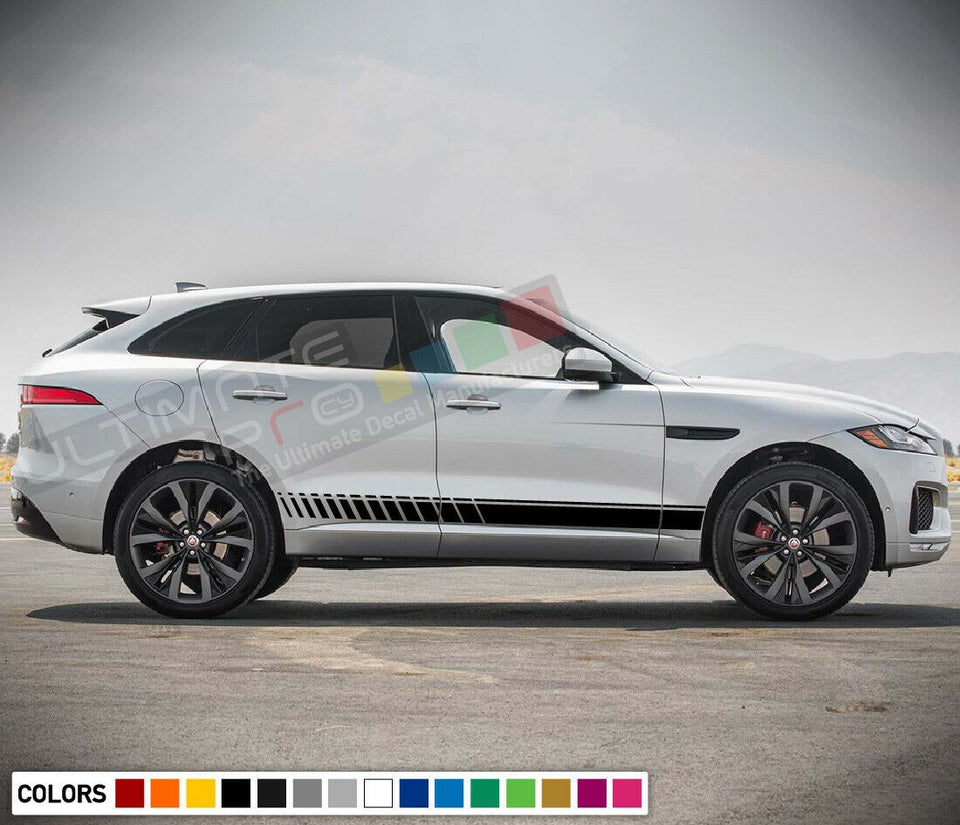 Side Stripe kit Sticker for Jaguar F Pace Sunroof top graphics Trunk Hood 2018