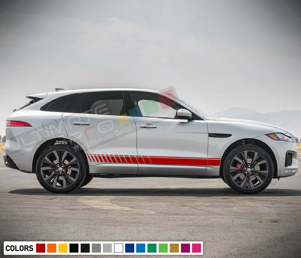 Side Stripe kit Sticker for Jaguar F Pace Sunroof top graphics Trunk Hood 2018
