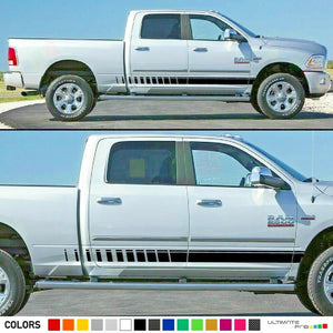 Side rocker panel  Stripe Lift for Dodge Ram 1500 2500 light pickup graphic hitch 2015 2016 2017 2018 2019 2020 2021 2022 2023 up