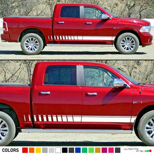 Side rocker panel  Stripe Lift for Dodge Ram 1500 2500 light pickup graphic hitch 2015 2016 2017 2018 2019 2020 2021 2022 2023 up