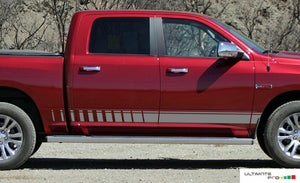 Side rocker panel  Stripe Lift for Dodge Ram 1500 2500 light pickup graphic hitch 2015 2016 2017 2018 2019 2020 2021 2022 2023 up