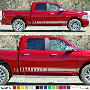 Side rocker panel  Stripe Lift for Dodge Ram 1500 2500 light pickup graphic hitch 2015 2016 2017 2018 2019 2020 2021 2022 2023 up