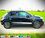 Side Stripe Sticker for Fiat 500X cover doors badge graphics top window Cover