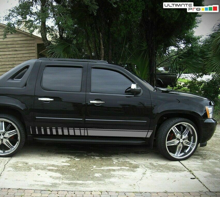 Side Stripes Decal Sticker Kit for Chevrolet Avalanche Bed Floor Mat Hard Cover