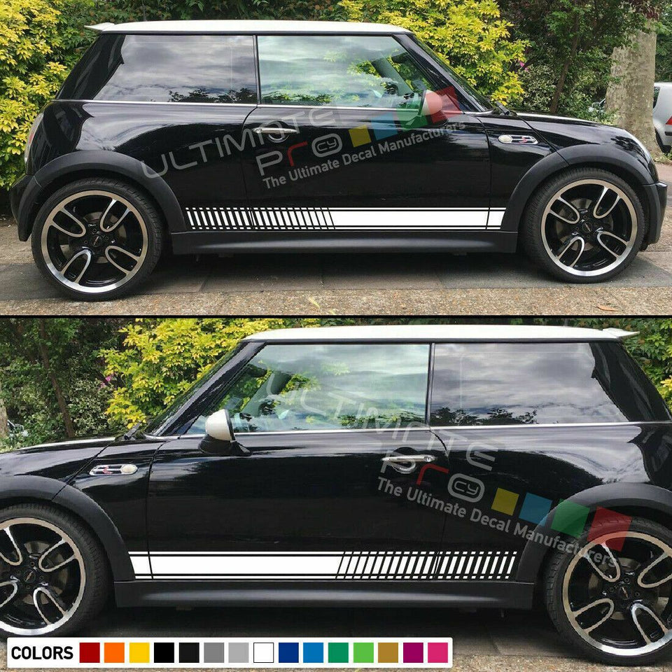 Side stripes Kit for Mini Cooper coupe s R50 R56 F55 Door Emblem sport ECU Hatch