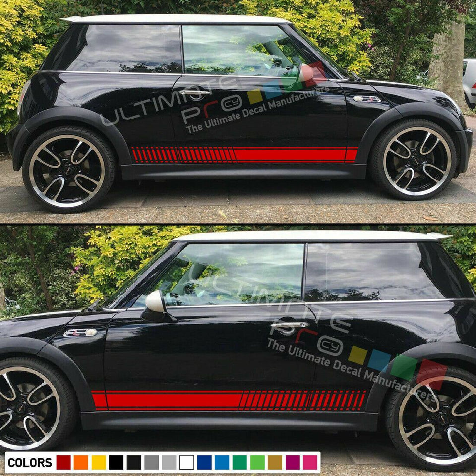 Side stripes Kit for Mini Cooper coupe s R50 R56 F55 Door Emblem sport ECU Hatch