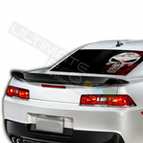 Skull Design Rear Window See Thru Sticker Perforated for Chevrolet Camaro