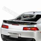 Skull Design Rear Window See Thru Sticker Perforated for Chevrolet Camaro