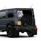 Skulls Decal Rear Window See Thru Stickers Perforated for New Suzuki Jimny 2020